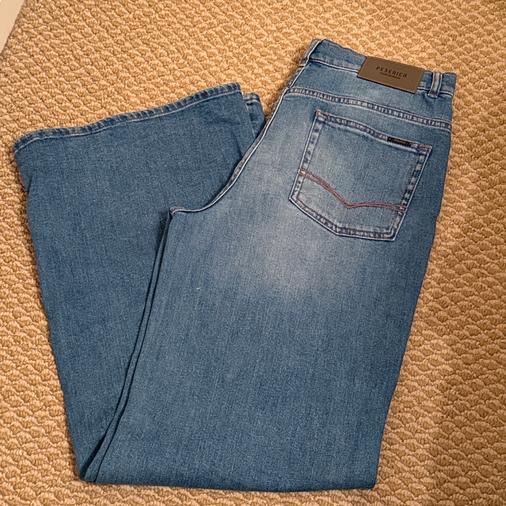 Peserico Made In Italy Jeans . Wide Leg New With Tags . Size 46 ( 10-12 In Us)